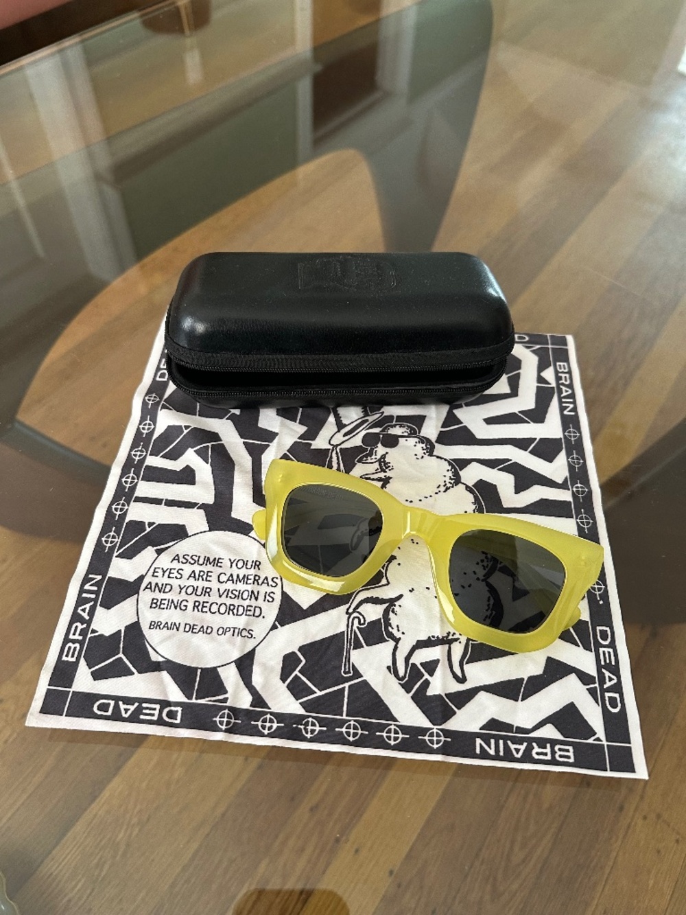 Brain dead yellow sun glasses
